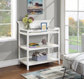 Universal Changing Table White White Solid Wood