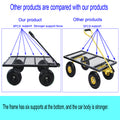 Wagon Cart Garden Cart Trucks Make It Easier To Transport Firewood Tc1840Bkg Black Metal