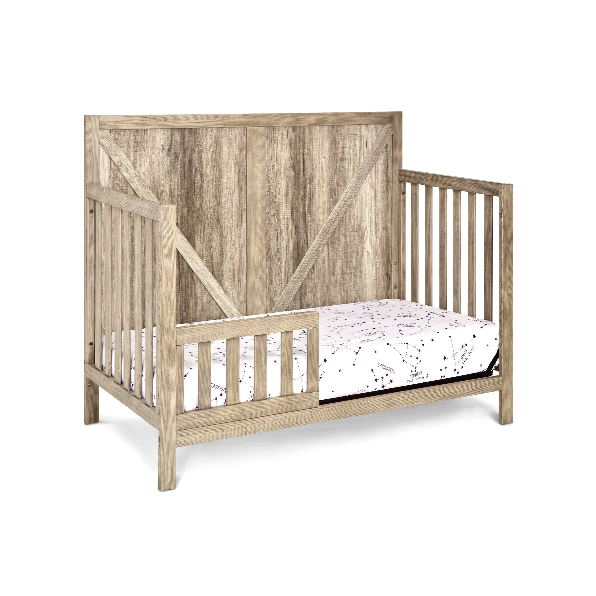 Barnside Toddler Guard Rail Vintage Chestnut Chestnut Wood