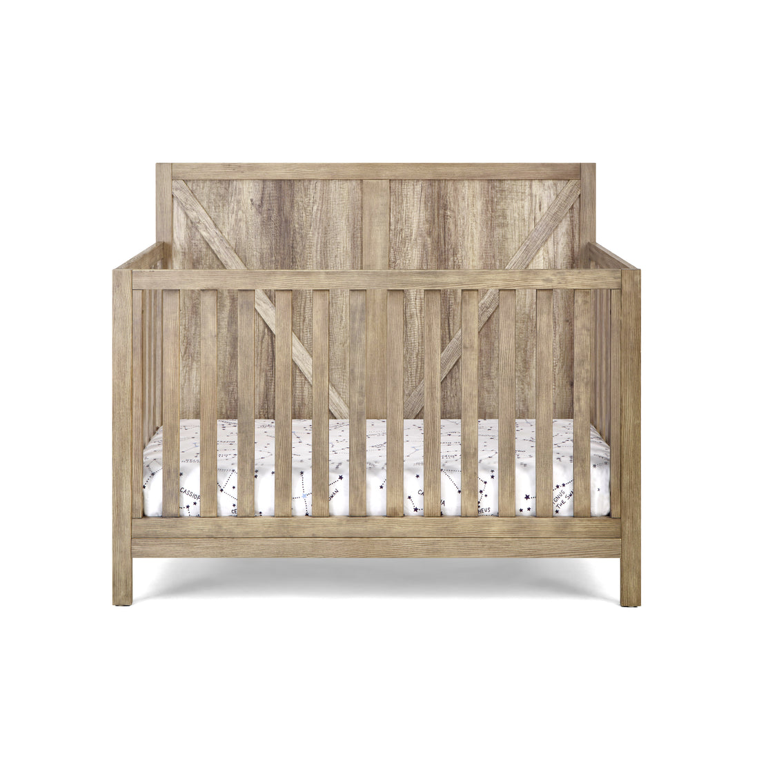 Barnside 4 In 1 Convertible Crib Vintage Chestnut Chestnut Solid Wood
