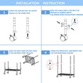 Simple Deluxe 3 Shelf Shelving With Wheels Steel Organizer 23