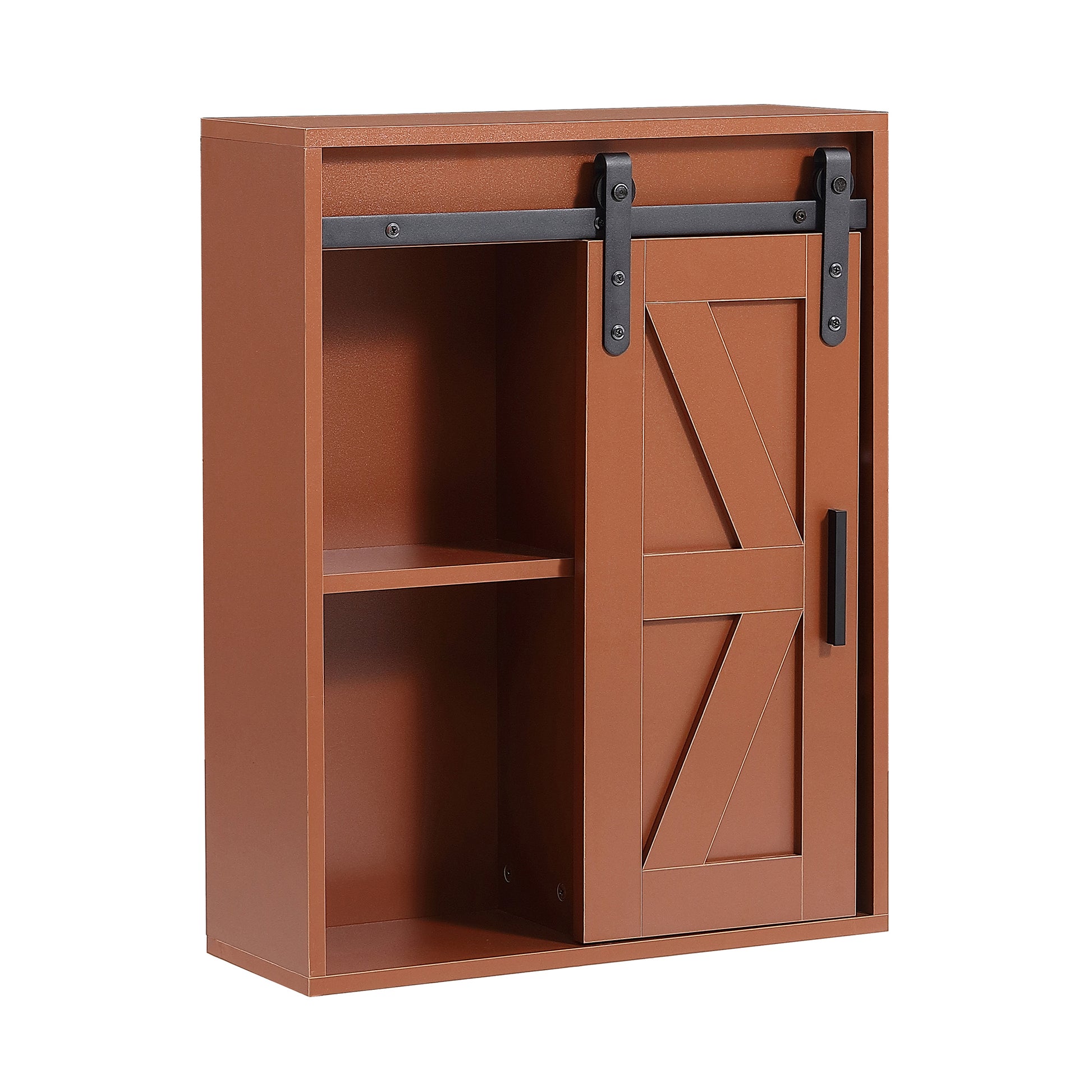 Wood Wall Mounted Storage Cabinet, 5 Layer Toilet Bathroom Storage Cabinet, Multifunctional Cabinet With Adjustable Door, Chocolate Brown Espresso Mdf