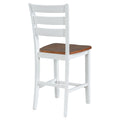 Farmhouse Wood Counter Height Dining Chair Set For Small Places, Set Of 4, Walnut White White Walnut Solid Wood