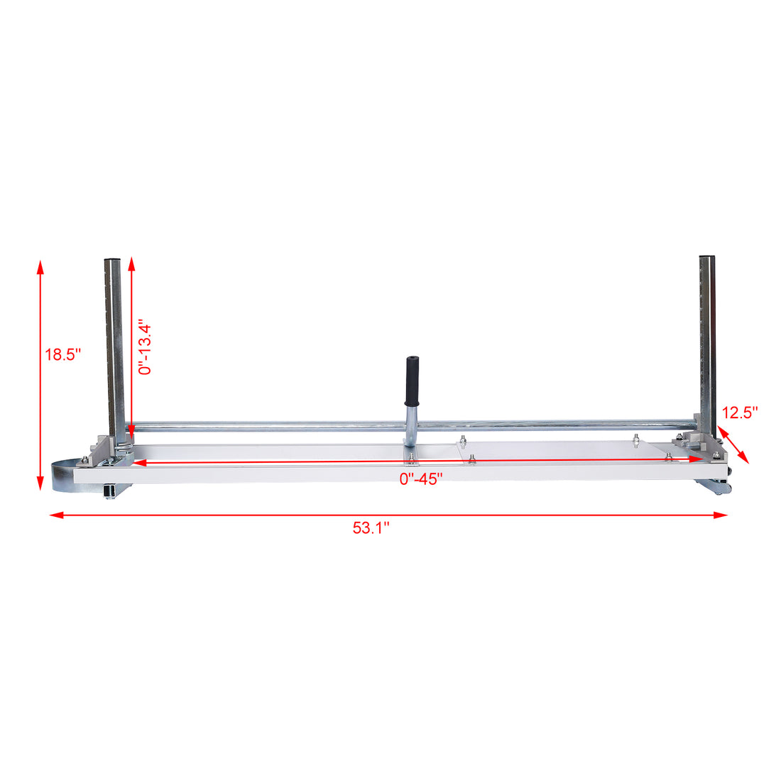 Chainsaw Mill Portable Chain Saw Mill Aluminum Steel Planking Lumber,Planking Milling Bar Size 14 48" Silver Aluminium