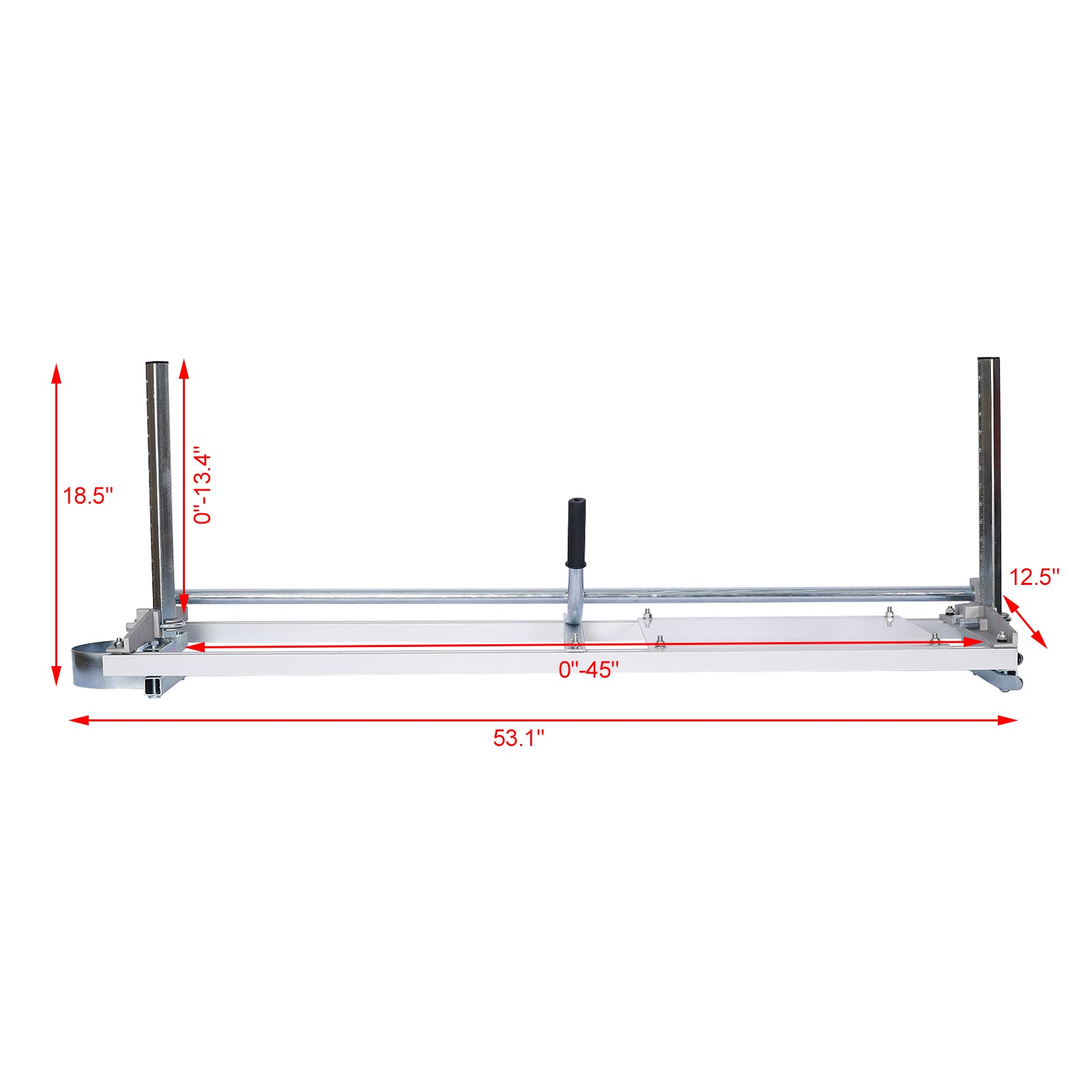 Chainsaw Mill Portable Chain Saw Mill Aluminum Steel Planking Lumber,Planking Milling Bar Size 14 48" Silver Aluminium