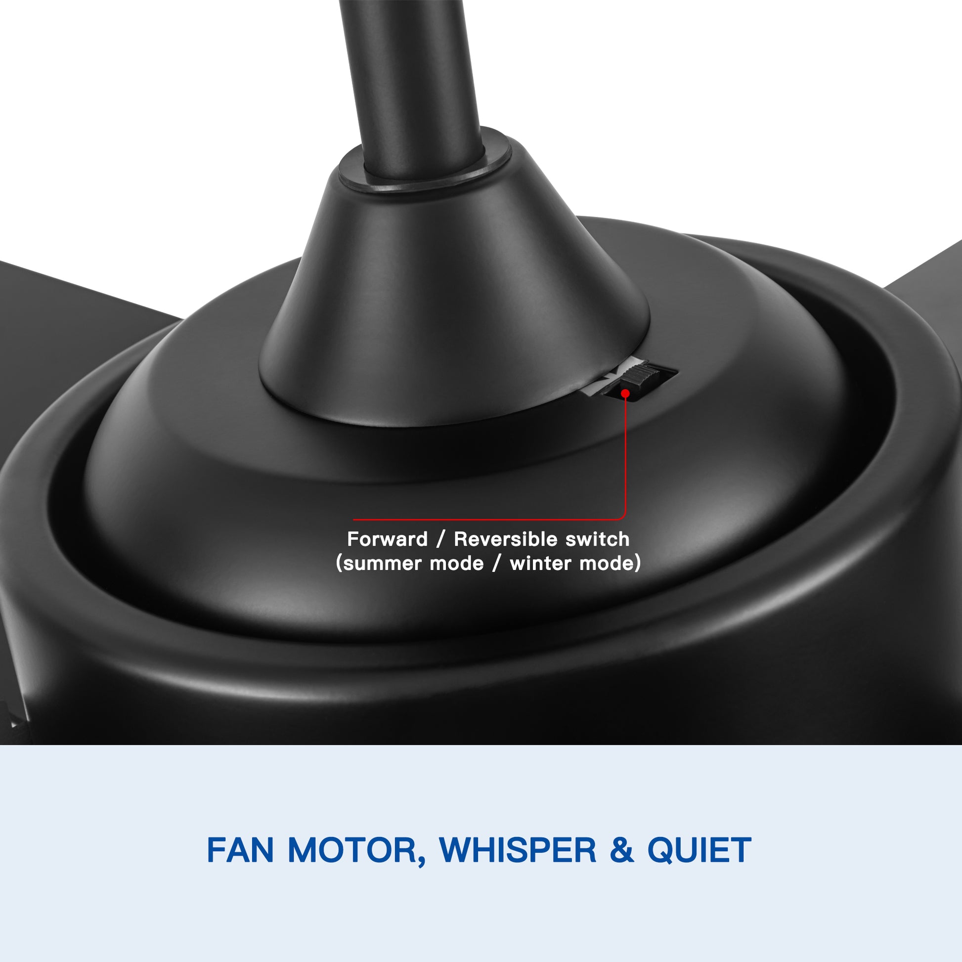 44 In Intergrated Led Ceiling Fan With Black Abs Blade Black Plywood