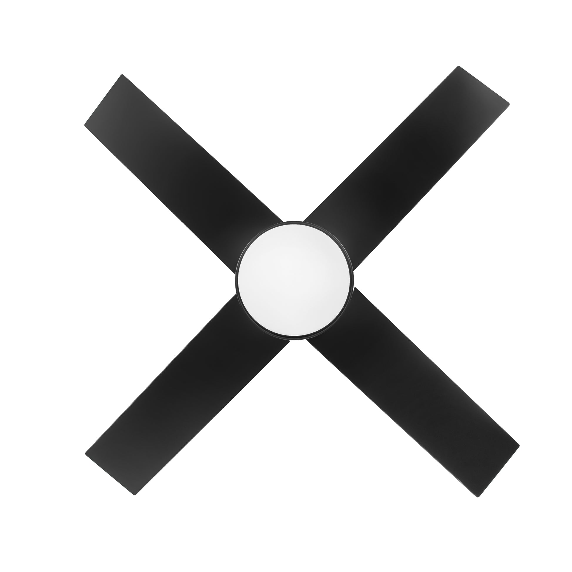 44 In Intergrated Led Ceiling Fan With Black Abs Blade Black Plywood