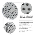 Chrome 6 Inch Shower Faucet Wih Tub Spout Combo Valve Included Chrome Metal