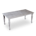 Rectangular Dining Table Silver Grey Solid Wood