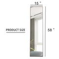 3Rd Generation Gray Solid Wood Frame Full Length Mirror, Dressing Mirror, Bedroom Porch, Decorative Mirror, Clothing Store, Floor Mounted Large Mirror, Wall Mounted. 58