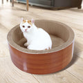Scratchme Cat Scratcher Post & Board, Cat Scratching Pad, Durable Scratcher Prevents Furniture Damage, Black Marble Brown Solid Wood