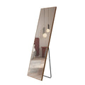 Brown Solid Wood Frame Full Length Mirror, Dressing Mirror, Bedroom Home Porch, Decorative Mirror, Clothing Store, Floor Mounted Large Mirror, Wall Mounted.60
