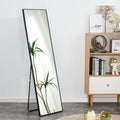3Rd Generation Black Solid Wood Frame Full Length Mirror, Dressing Mirror, Bedroom Porch, Decorative Mirror, Clothing Store, Floor Mounted Large Mirror, Wall Mounted. 60