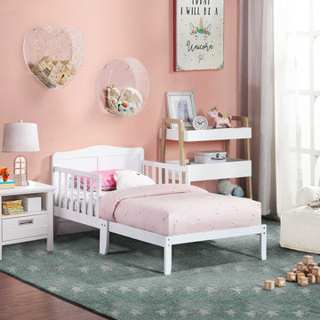Birdie Toddler Bed White White White Solid Wood