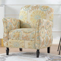 Accent Chairs For Living Room Beige Yellow Fabric