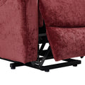 Liyasi Electric Power Lift Recliner Chair Sofa With Massage And Heat For Elderly, 3 Positions, 2 Side Pockets And Cup Holders, Usb Ports, High End Quality Fabric Red Foam Fabric
