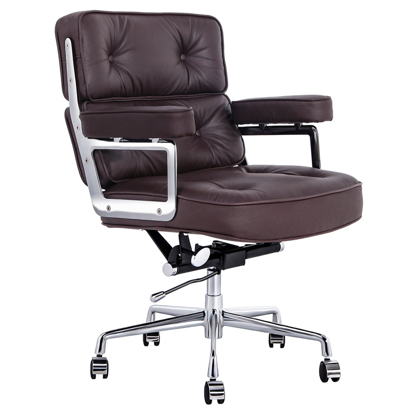 Lobby Office Chair Home And Office Brown Genuine Leather