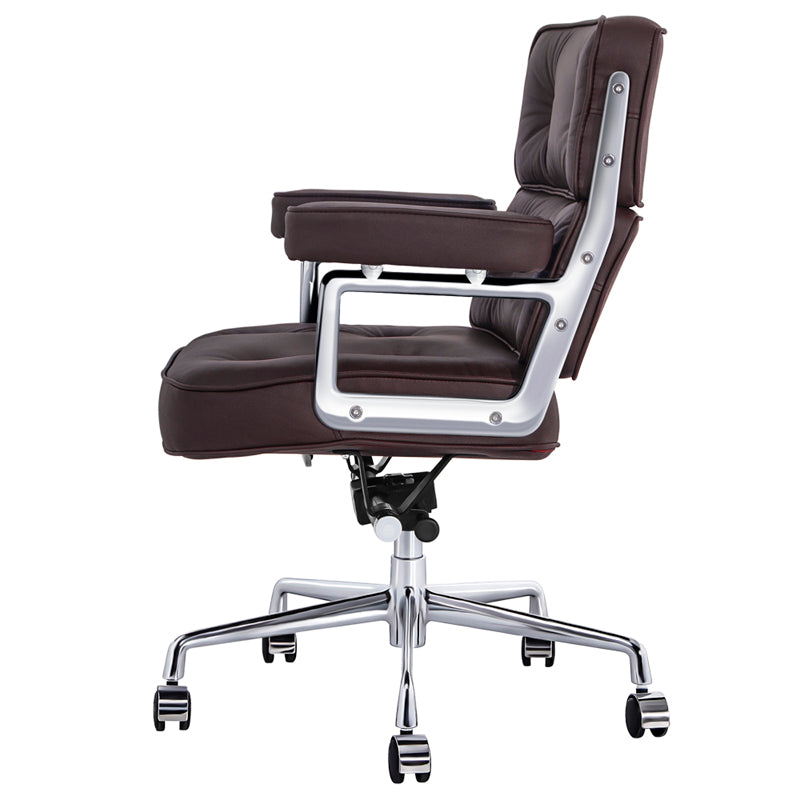 Lobby Office Chair Home And Office Brown Genuine Leather