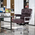 Lobby Office Chair Home And Office Brown Genuine Leather