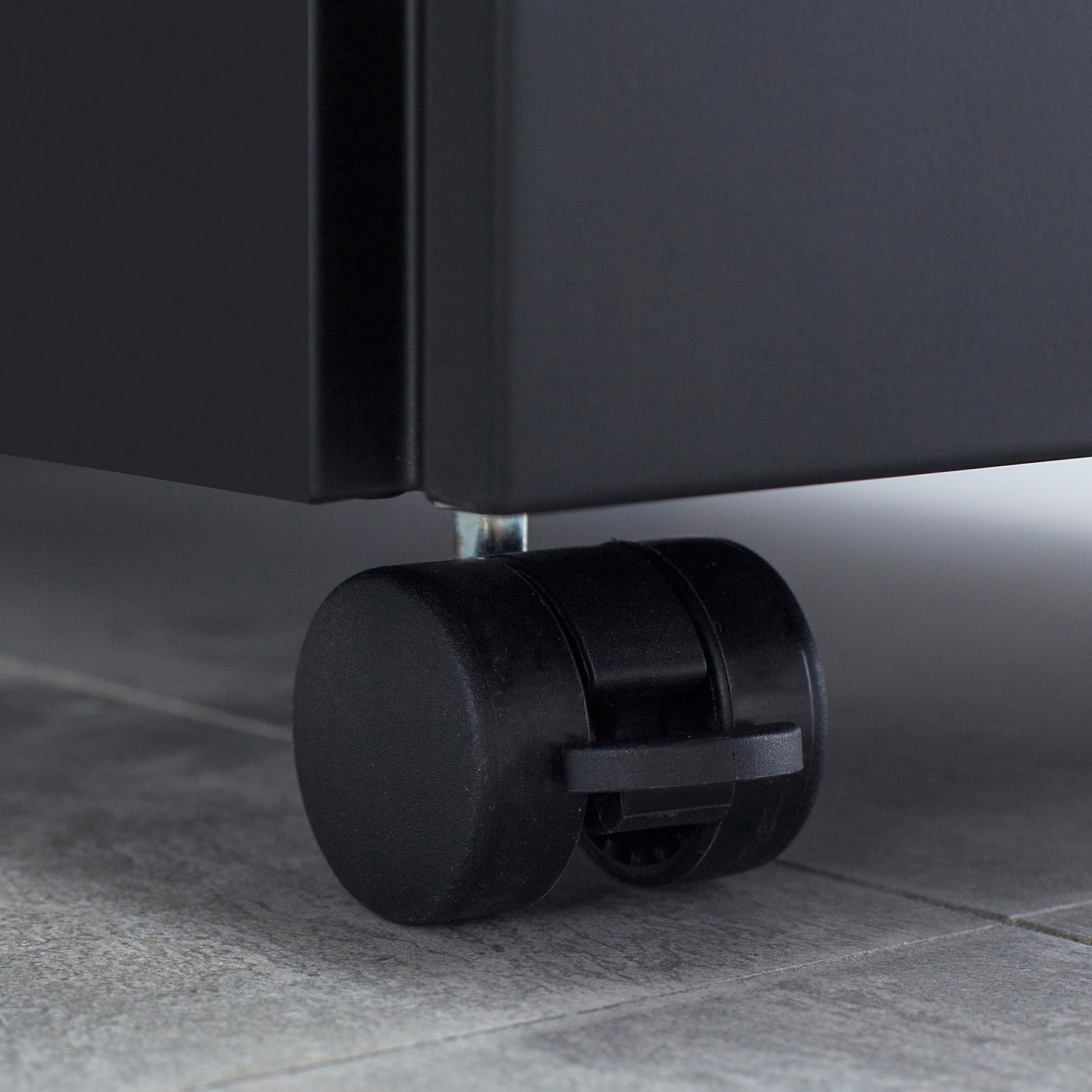 3 Drawer File Cabinet With Lock, Steel Mobile Filing Cabinet On Anti Tilt Wheels, Rolling Locking Office Cabinets Under Desk For Legal Letter Size Black Metal