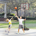 Portable Basketball Hoop System Stand Height Adjustable 7.5Ft 9.2Ft With 32 Inch Backboard And Wheels For Youth Adults Indoor Outdoor Basketball Goal Transparent Iron