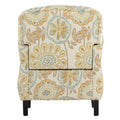 Accent Chairs For Living Room Beige Yellow Fabric