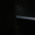 Modern Simple & Luxury Style Sideboard Particle Board & Mdf Board Cabinet With Gold Metal Legs & Handles, Adjustable Shelves For Living Room, Dining Room Black Black Particle Board