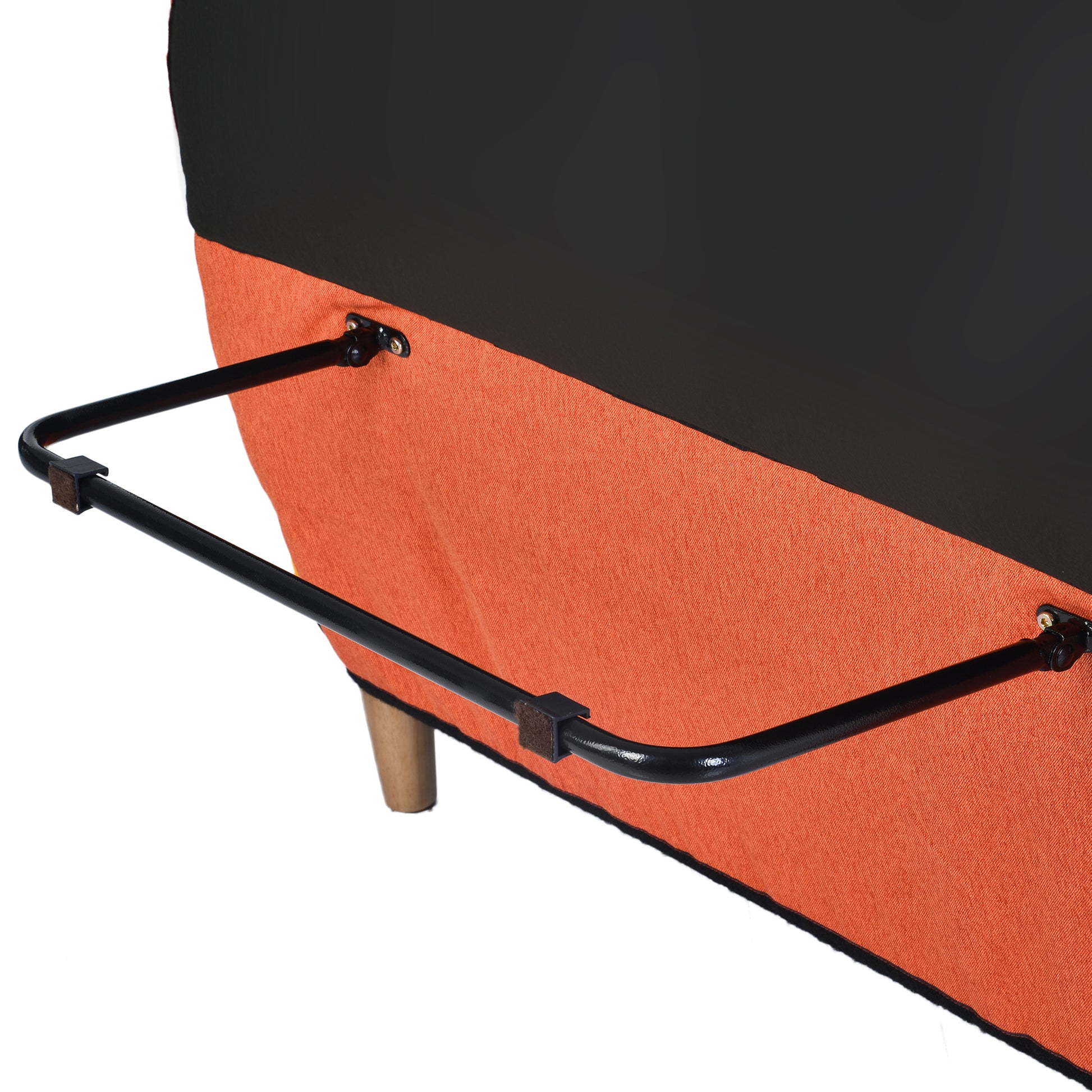 Small Space Colorful Sleeper Sofa, Solid Wood Legs Colorful Polyester