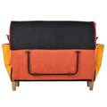 Small Space Colorful Sleeper Sofa, Solid Wood Legs Colorful Polyester