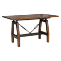 Rustic Brown And Gunmetal Finish 5Pc Dining Set Counter Height Table And 4X Counter Height Chairs Industrial Design Wooden Dining Furniture Multicolor Seats 4 Dining Room Industrial,Rustic