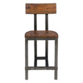 Rustic Brown And Gunmetal Finish 5Pc Dining Set Counter Height Table And 4X Counter Height Chairs Industrial Design Wooden Dining Furniture Multicolor Seats 4 Dining Room Industrial,Rustic