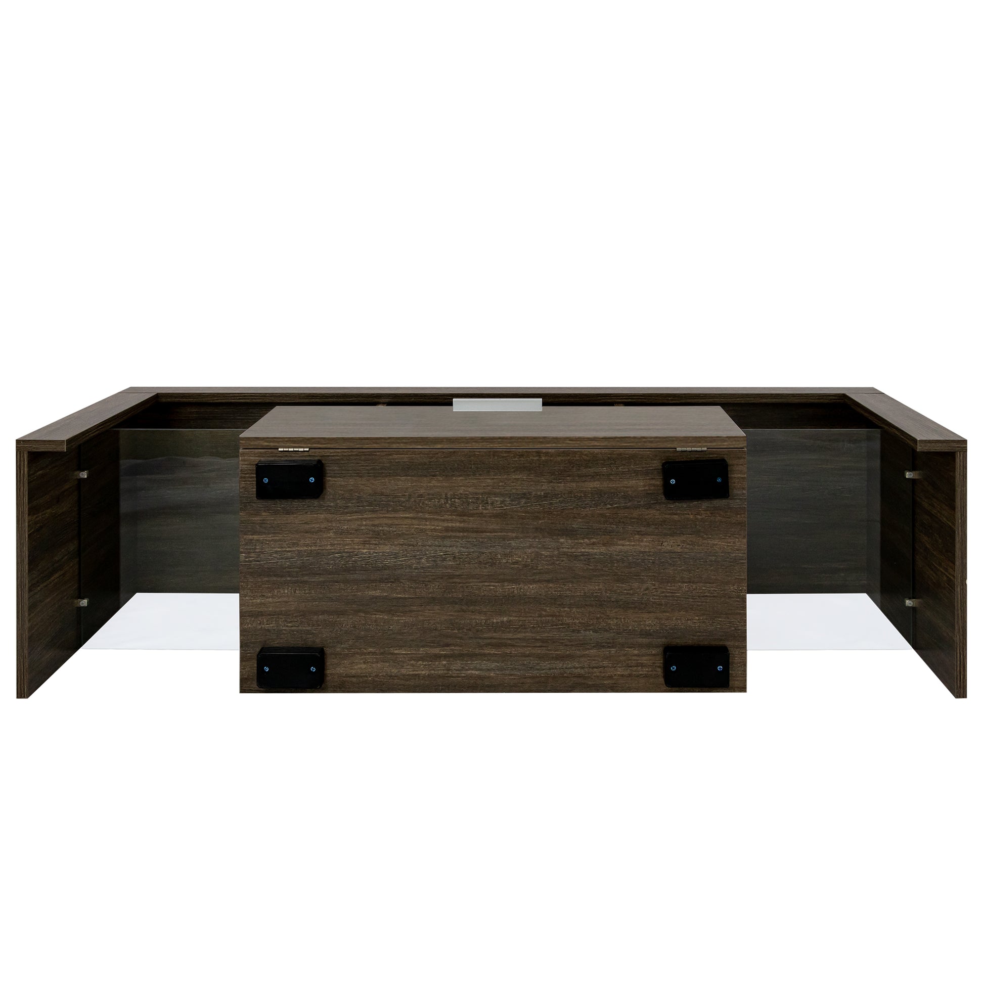 20 Minutes Quick Assembly Brown Simple Modern Tv Stand With The Toughened Glass Shelf Floor Cabinet Floor Tv Wall Cabinet Brown Tv Bracket With Led Color Changing Lights For Living Room Brown Primary Living Space 50 59 Inches 50 59 Inches Classic 55