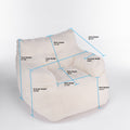 010 Soft Teddy Fabric Tufted Foam Bean Bag Chair With Teddy Fabric Coffee Coffee Soft Modern Foam Teddy