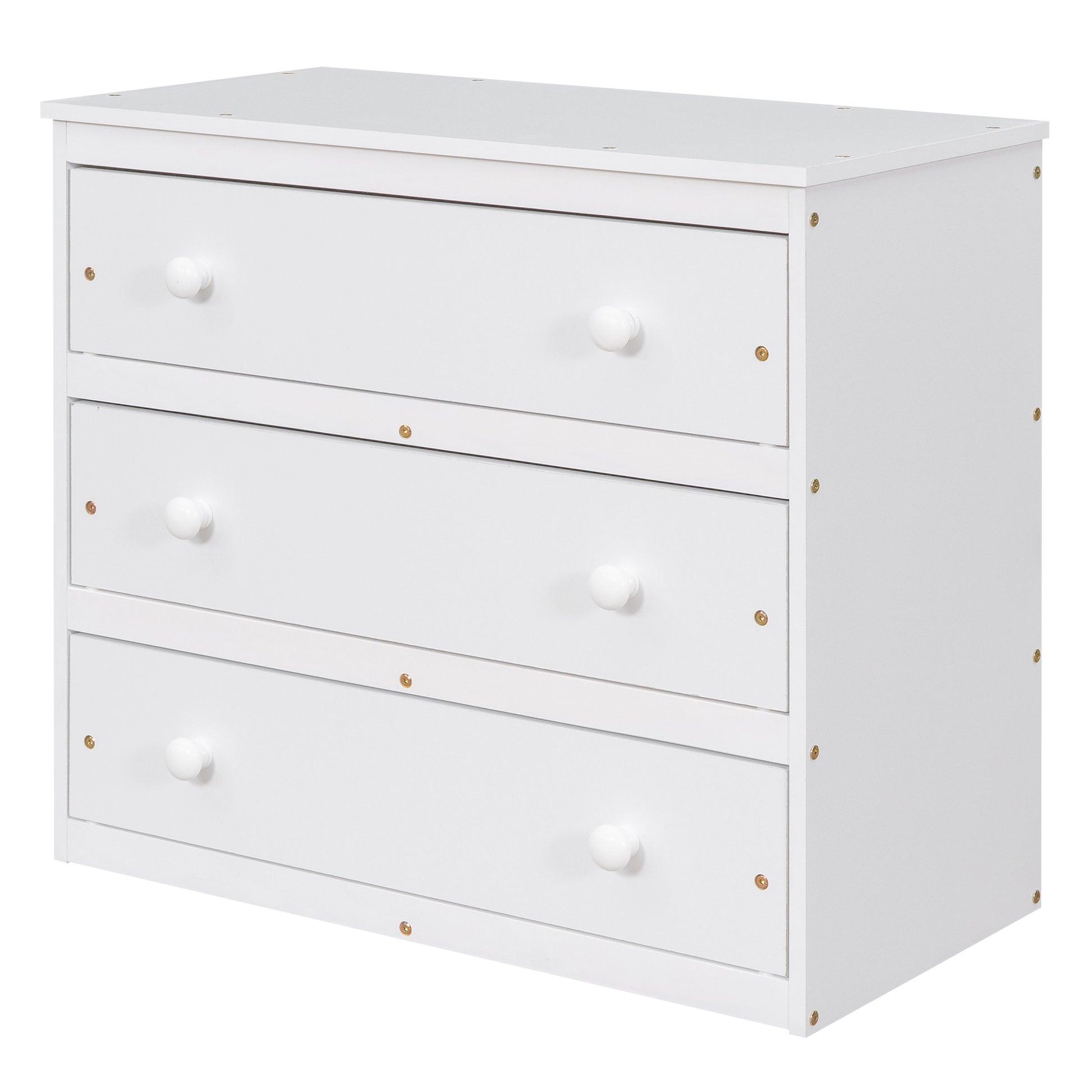 Low Study Full Loft Bed With Cabinet ,Shelves And Rolling Portable Desk ,Multiple Functions Bed White White Solid Wood