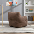 010 Soft Teddy Fabric Tufted Foam Bean Bag Chair With Teddy Fabric Coffee Coffee Soft Modern Foam Teddy