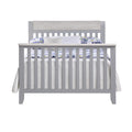 Hayes 4 In 1 Convertible Crib Gray Weathered Granite Gray Solid Wood