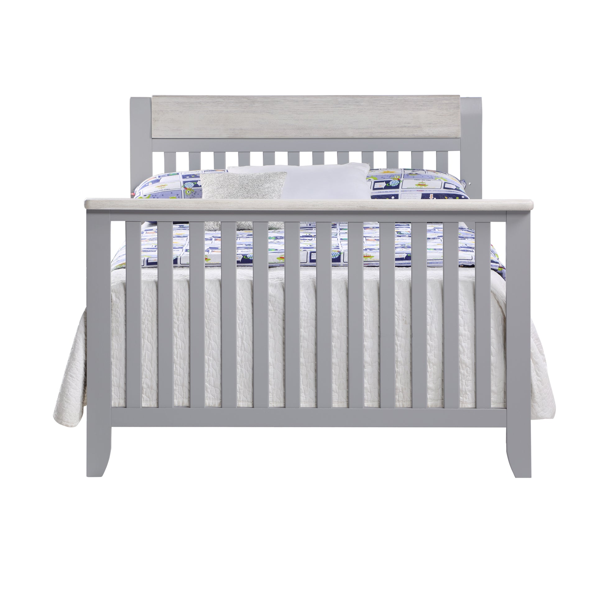 Hayes 4 In 1 Convertible Crib Gray Weathered Granite Gray Solid Wood