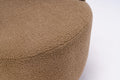 Teddy Fabric Swivel Accent Armchair Barrel Chair With Black Powder Coating Metal Ring,Coffee Brown Coffee Foam Upholstered