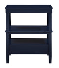 Newland Midnight Blue Storage Nightstand Navy Blue Wood Plywood