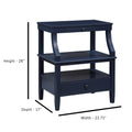 Newland Midnight Blue Storage Nightstand Navy Blue Wood Plywood