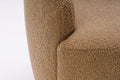 Teddy Fabric Swivel Accent Armchair Barrel Chair With Black Powder Coating Metal Ring,Coffee Brown Coffee Foam Upholstered