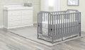 Celeste 3 In 1 Convertible Island Crib Light Gray Light Gray Solid Wood