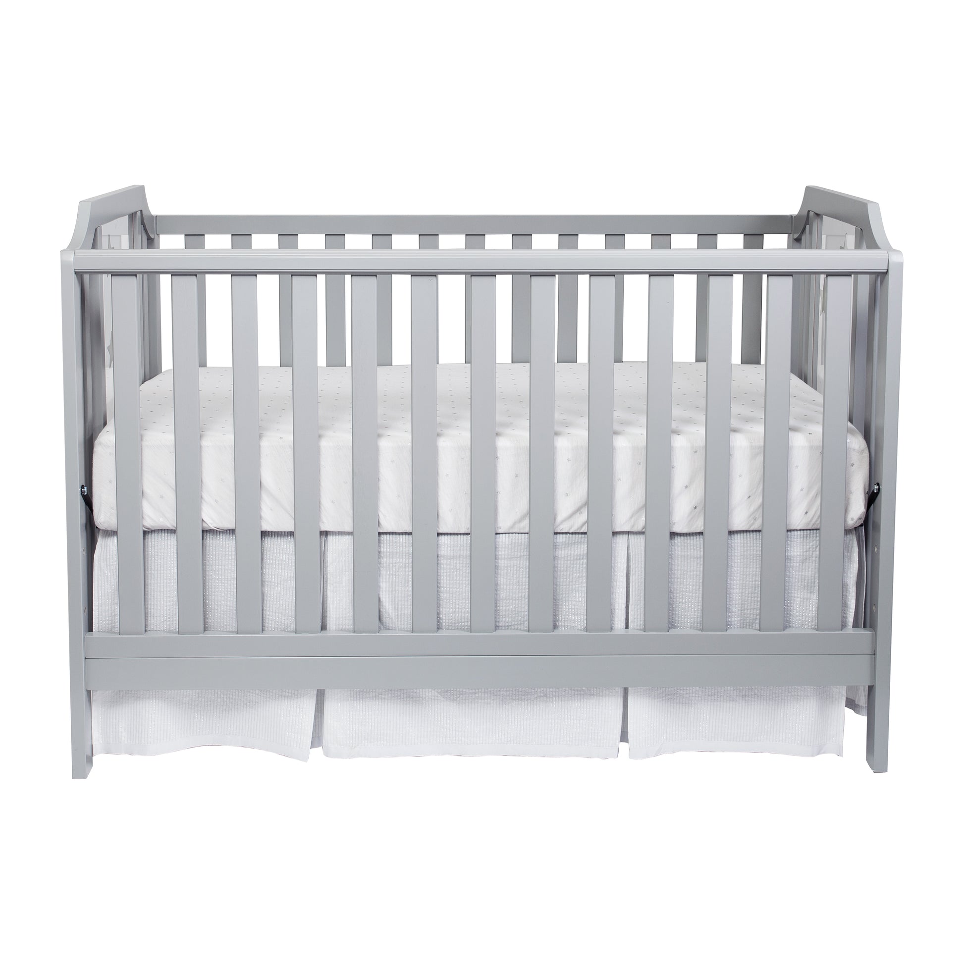 Celeste 3 In 1 Convertible Island Crib Light Gray Light Gray Solid Wood