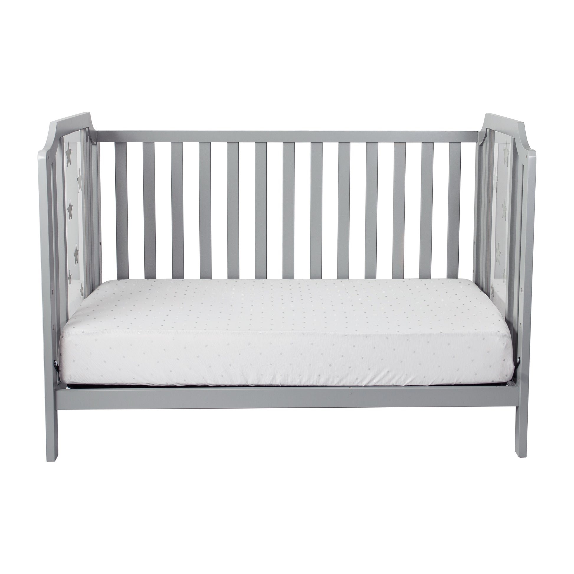 Celeste 3 In 1 Convertible Island Crib Light Gray Light Gray Solid Wood