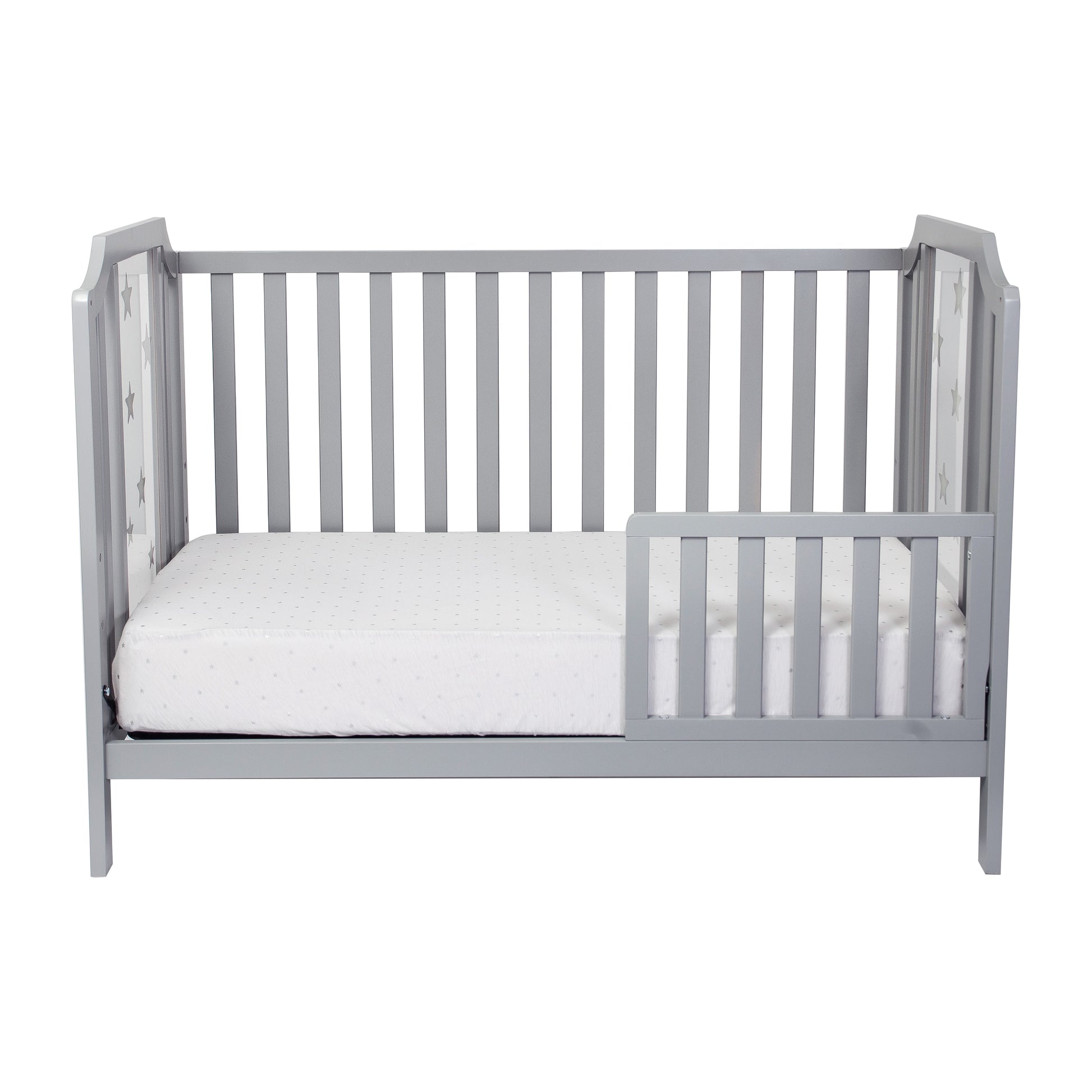 Celeste 3 In 1 Convertible Island Crib Light Gray Light Gray Solid Wood