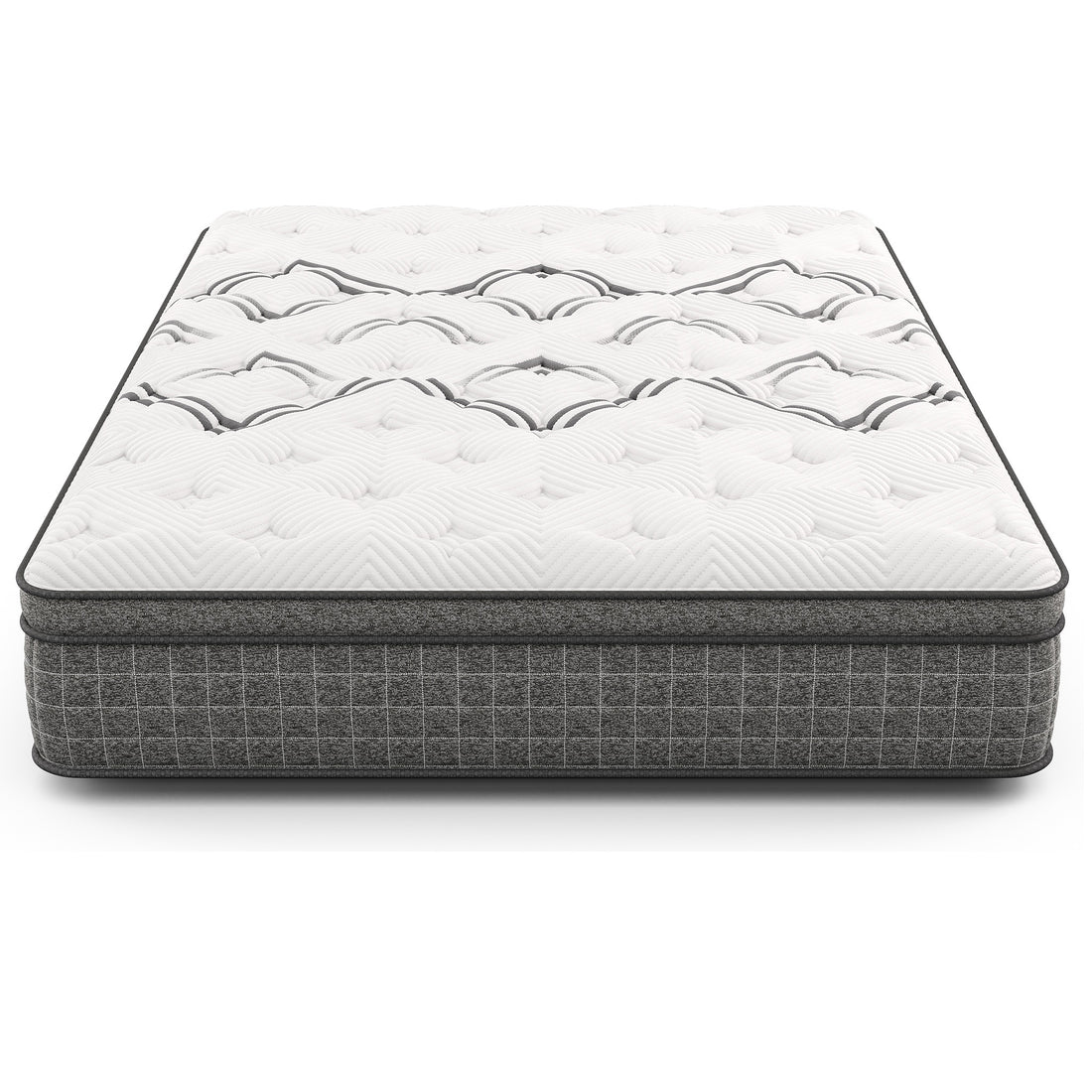 Queen Soto Copper Hybrid Euro Top 12.5" Medium Feel White Polyurethane