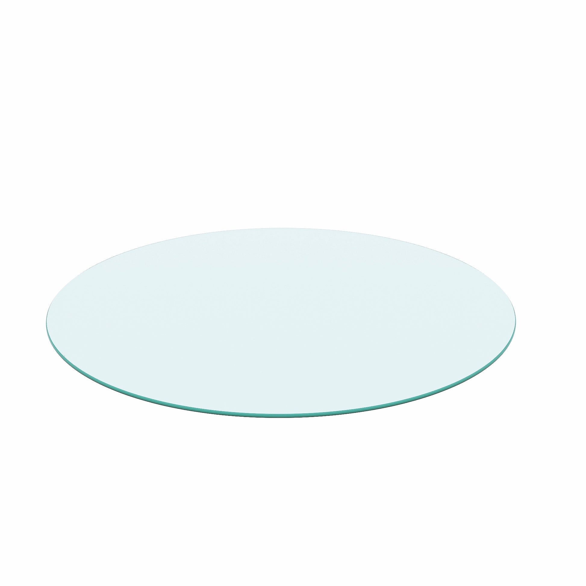 20" Inch Round Tempered Glass Table Top Clear Glass 1 4" Inch Thick Round Polished Edge Transparent Glass