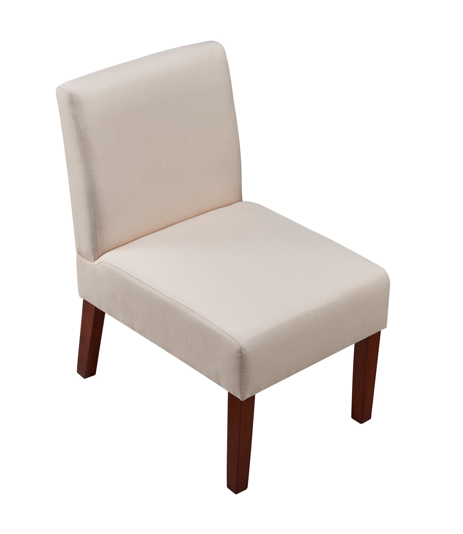 Fabric Accent Chair Set Of 2 With Round Wood Table, Decorative Slipper Chair Vanity Chair For Bedroom Home Office, Corner Side Chair Video Beige Fabric