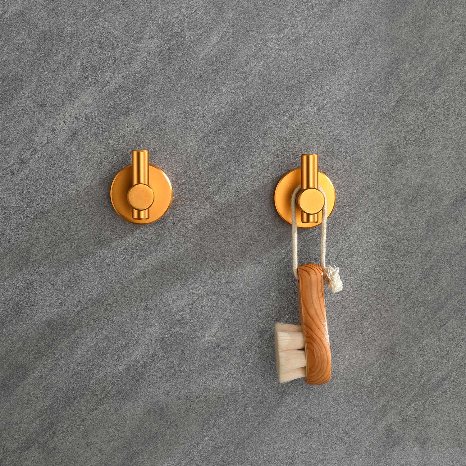 6 Piece Bathroom Towel Rack Set Wall Mount Brushed Gold Aluminium