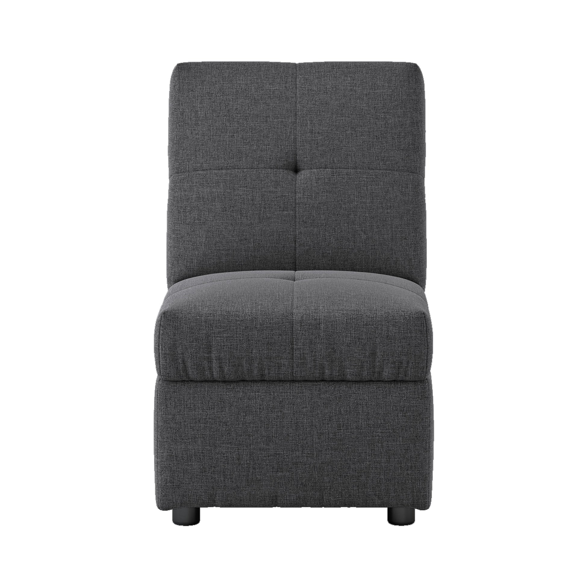 Gray Color Stylish 1Pc Storage Ottoman Convertible Chair Foam Cushioned Fabric Upholstered Solid Wood Plywood Frame Living Room Furniture Gray Wood Primary Living Space Grey Modern Rectangle With Storage Solid Wood